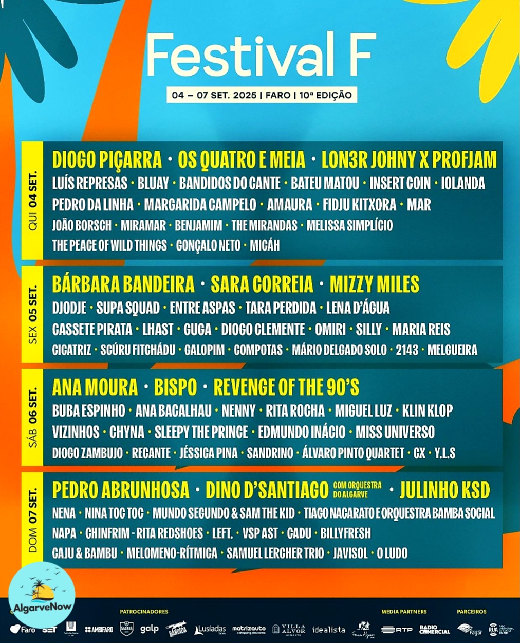 The F Festival in Faro is the largest Portuguese music festival and the perfect end to summer! 🎉 For three days, Faro's historic center is filled with music, culture, gastronomy, and plenty of partying, featuring the biggest names in Portuguese music and emerging artists. Come enjoy a unique experience celebrating Portuguese music in the heart of the Algarve.