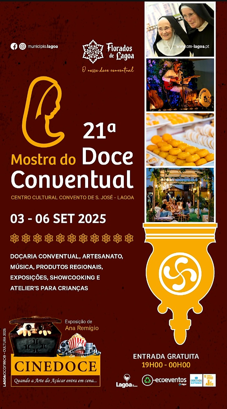 📅✨ LAGOA: Conventual Sweets! 🍰🍮 The Lagoa Conventual Sweets Showcase is packed with divine flavors, featuring the best convent, regional, and traditional sweets. A temptation for all sweet lovers and a journey back in time through the region's rich gastronomic heritage. 😋