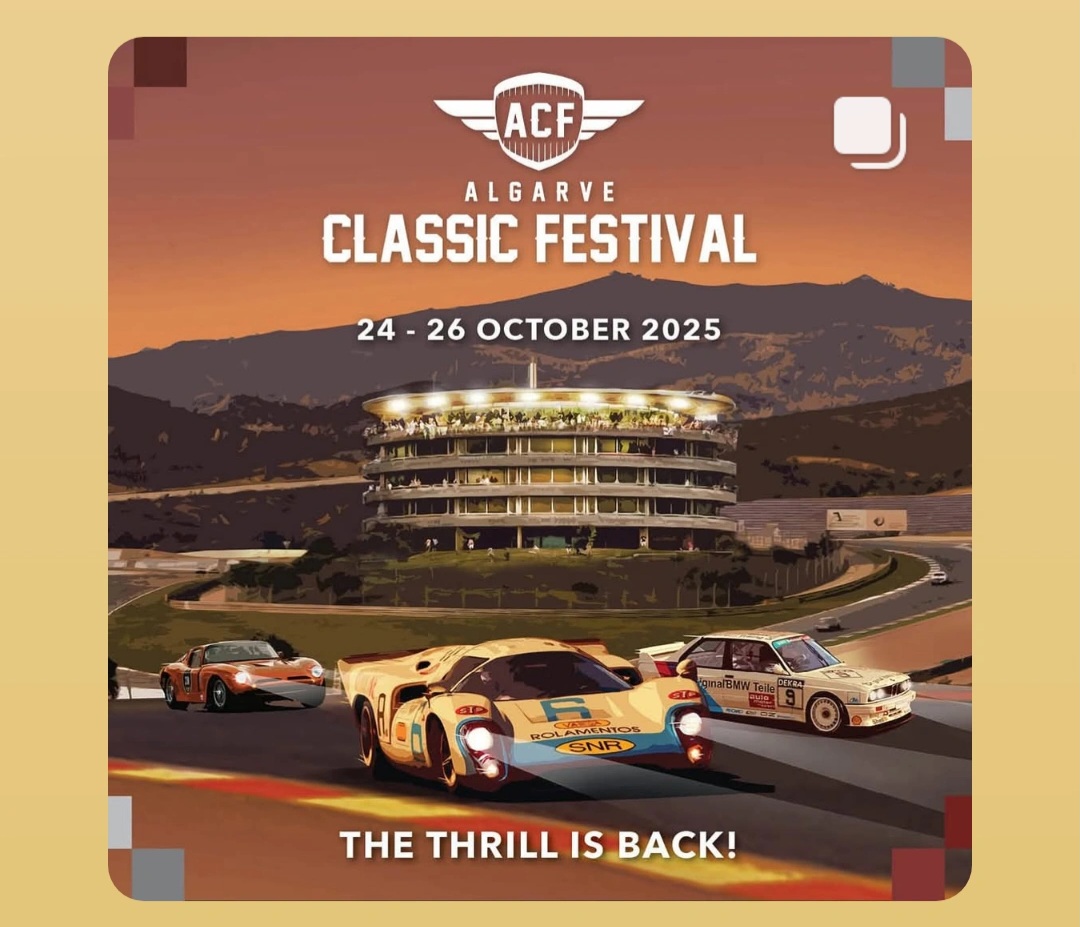 🏎️🏆 Algarve Classic Festival 🚗💨 O Algarve Classic Festival é a celebração anual dos veículos clássicos e históricos no Autódromo Internacional do Algarve (AIA).  O evento combina nostalgia e competição, oferecendo aos entusiastas a oportunidade única de assistir a:  Corridas emocionantes com carros antigos em pista.  Exposições temáticas de veículos de diversas épocas.  Encontros e convívio entre proprietários e fãs de automóveis.  É um fim de semana dedicado à história do automobilismo! 🏁