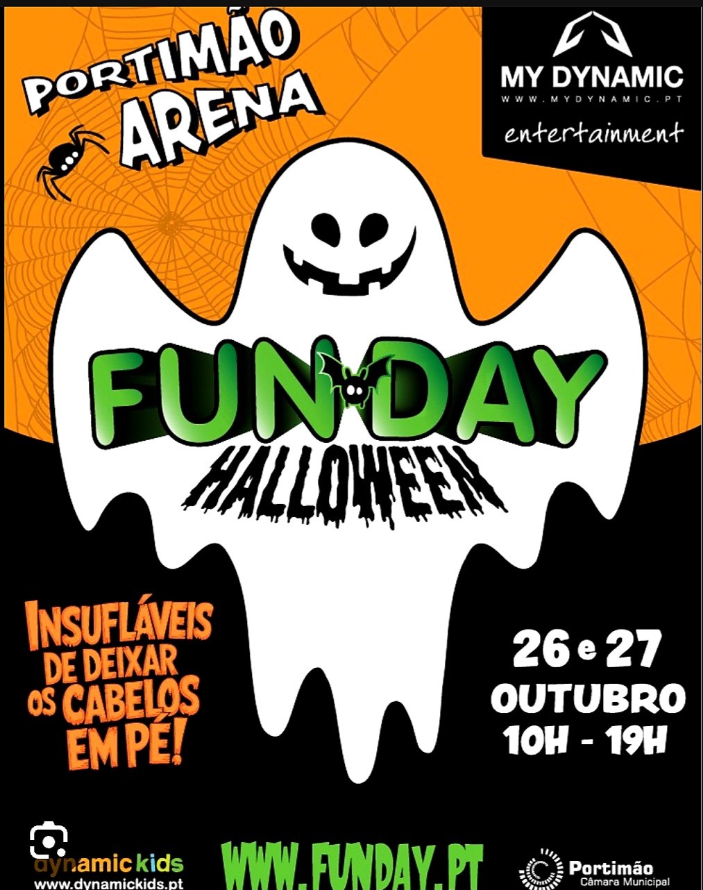 🎃👻 Halloween 2025 em Portimão: Os Eventos Principais 📅 Prepare a sua fantasia! Portimão terá duas festas de arrepiar para celebrar o Dia das Bruxas em 2025:  FunDay Halloween: 🎉 Diversão garantida no Portimão Arena nos dias 25 e 26 de Outubro. Ideal para um fim de semana temático.  HALLOWEEN @ Katedral: 🥂 A grande festa noturna acontece no dia 1 de Novembro (sábado), no espaço Katedral. A noite oficial para celebrar.