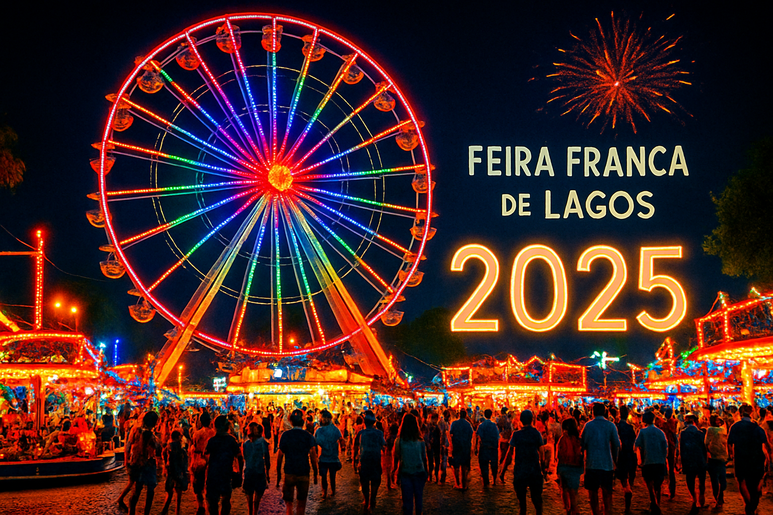 A Feira Franca de Lagos ocorrerá em 2025, no Estádio Municipal de Lagos, com data de 21 de novembro. É uma feira de mercado e um evento que se realiza anualmente.
