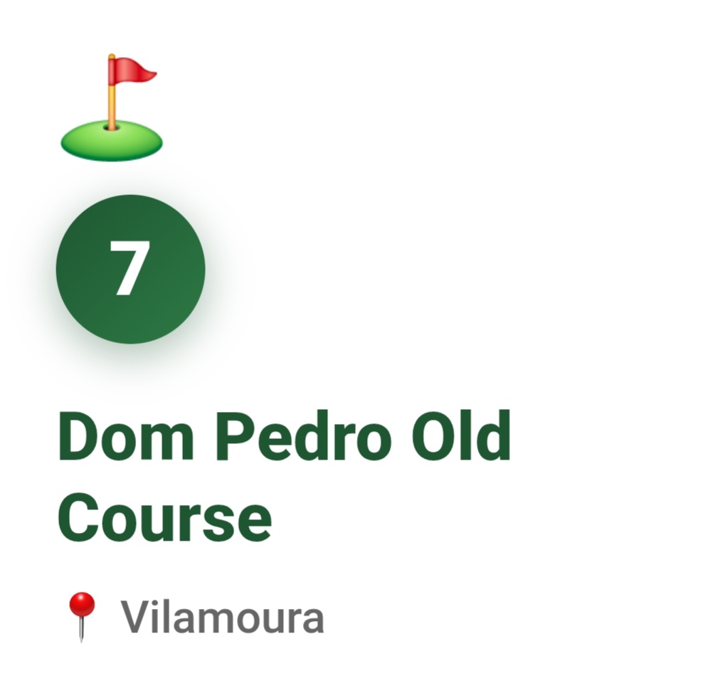 DOM PEDRO OLD COURSE