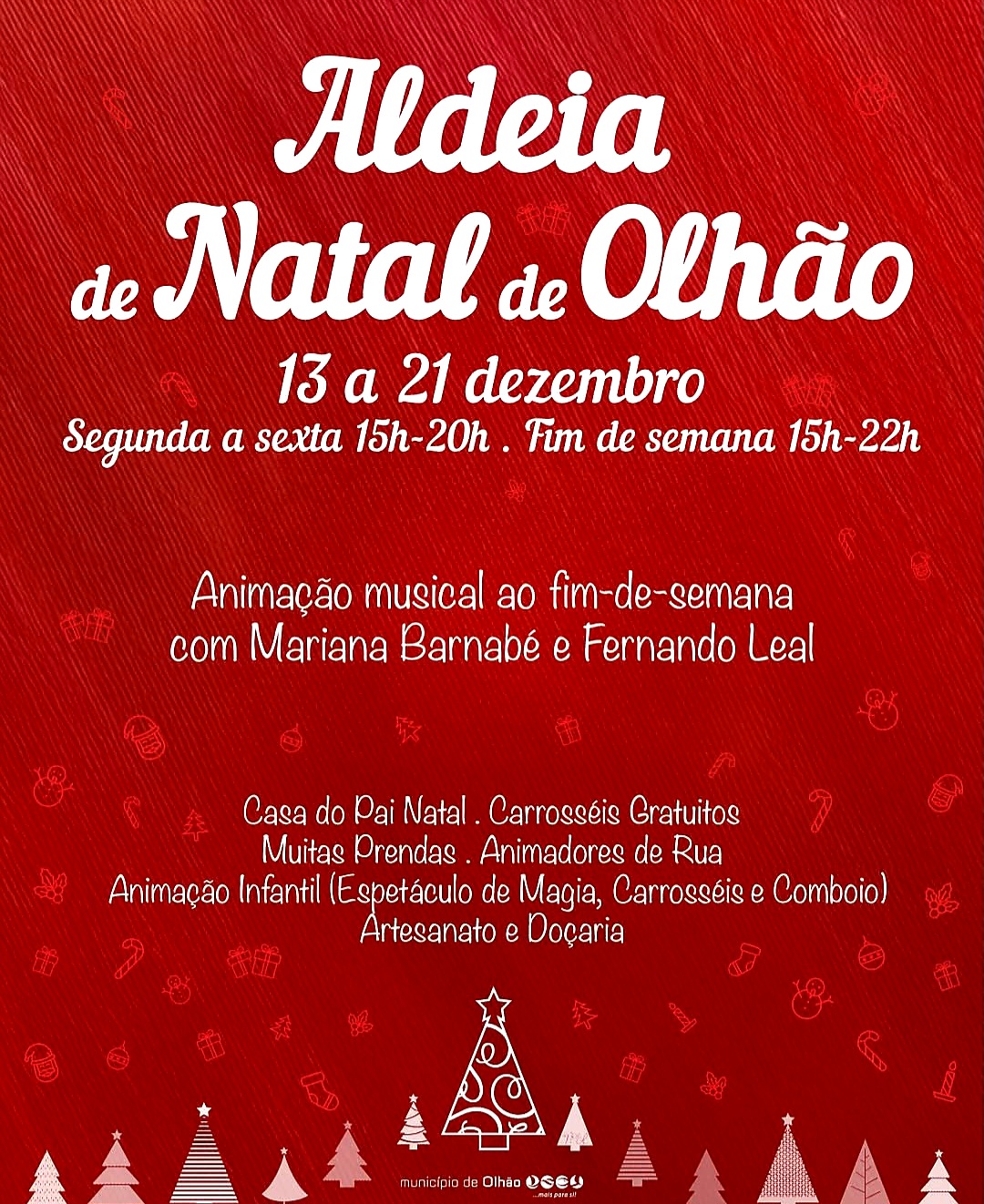 A Aldeia de Natal de Olhão em 2025. Detalhes da Aldeia de Natal (13-21 de Dezembro)