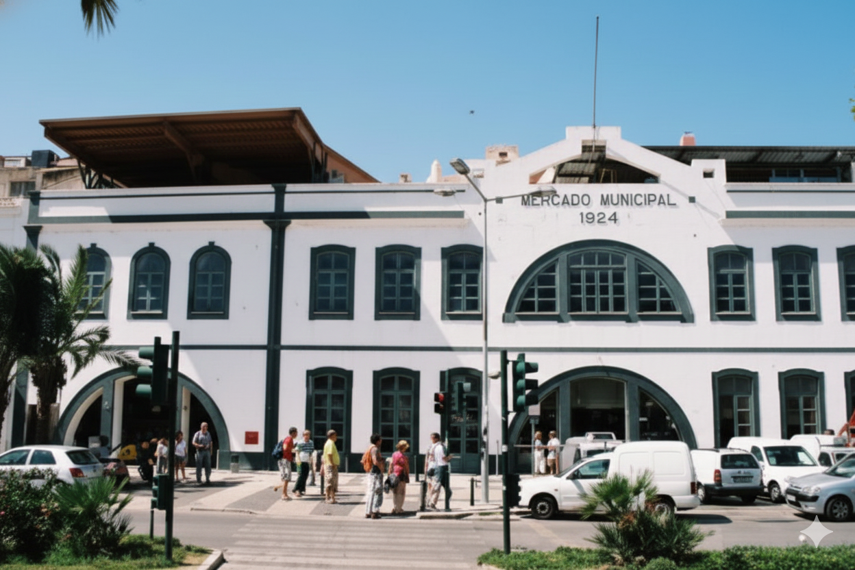 O Mercado Municipal da Avenida, em Lagos, foi inaugurado em 1925, com a sua construção a decorrer entre 1923 e 1924, e inicialmente era conhecido como Mercado Central de Frutas. O edifício foi erigido no local onde antes existia a Fábrica da Porta de Portugal (destruída num incêndio), e destinava-se a centralizar a venda de frutas e legumes, complementando os mercados de peixe e hortaliças que existiam na Rua da Porta de Portugal.