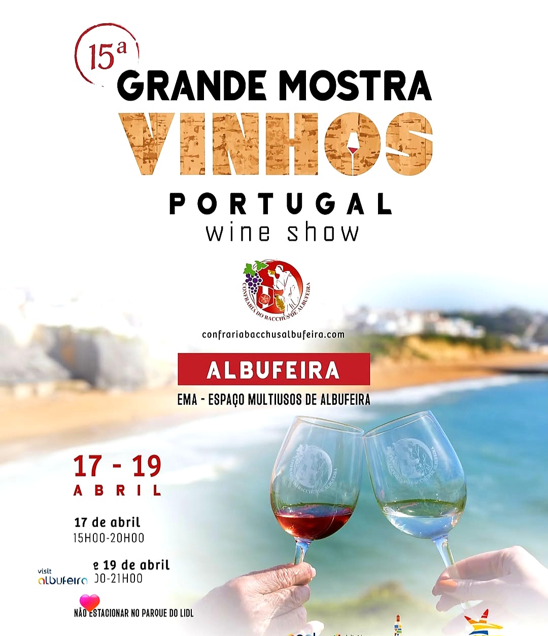Brinde à tradição: A 15.ª Grande Mostra de Vinhos de Portugal regressa a Albufeira entre 17 e 19 de abril. O melhor da produção nacional volta a reunir-se no coração do Algarve para três dias de descobertas e sabores únicos. 🍷