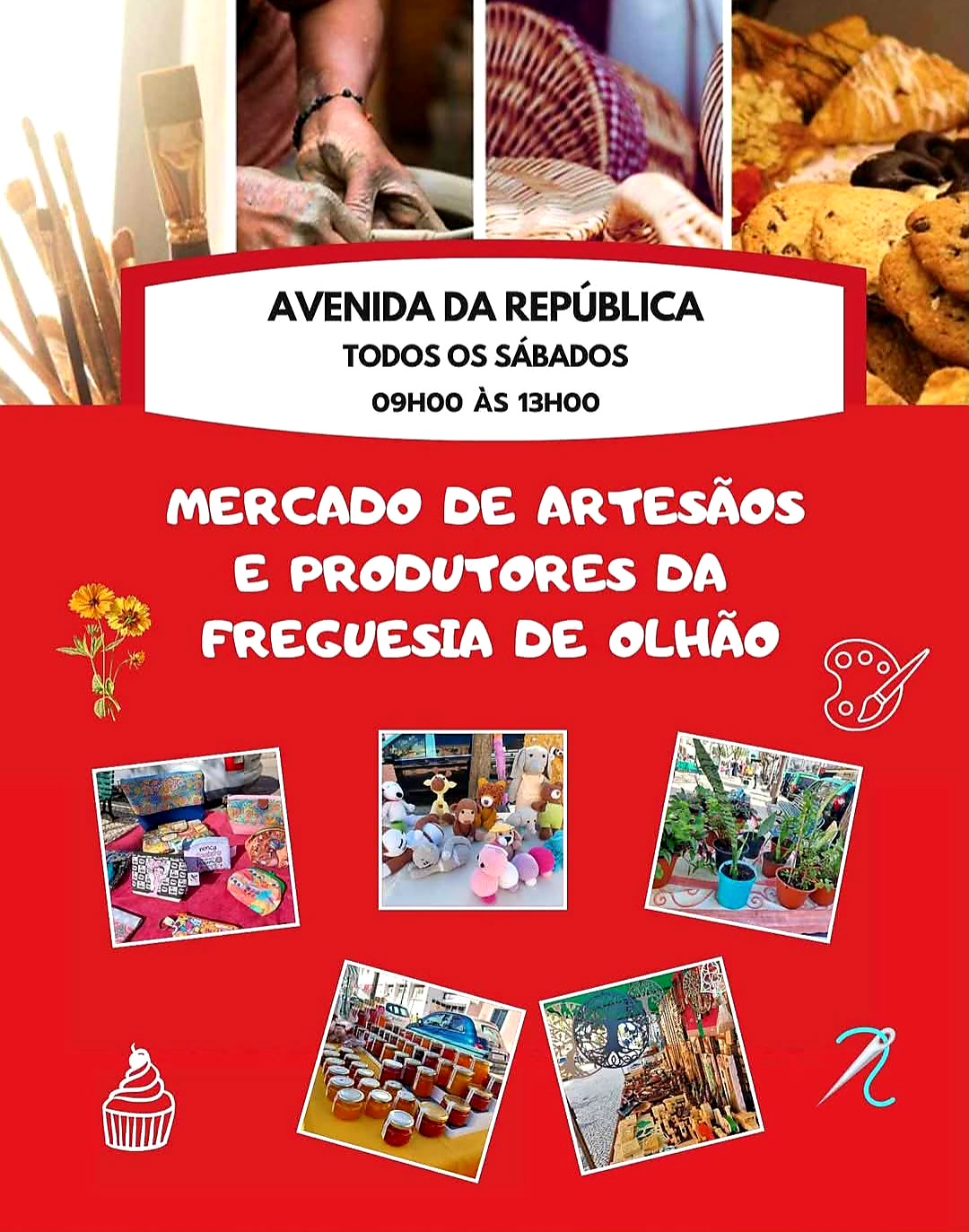 O Mercado de Artesãos e Produtores das Freguesias de Olhão é uma das montras mais autênticas da identidade local. Este evento destaca o que de melhor se faz nas freguesias de Olhão, Moncarapacho, Fuseta, Pechão e Quelfes.