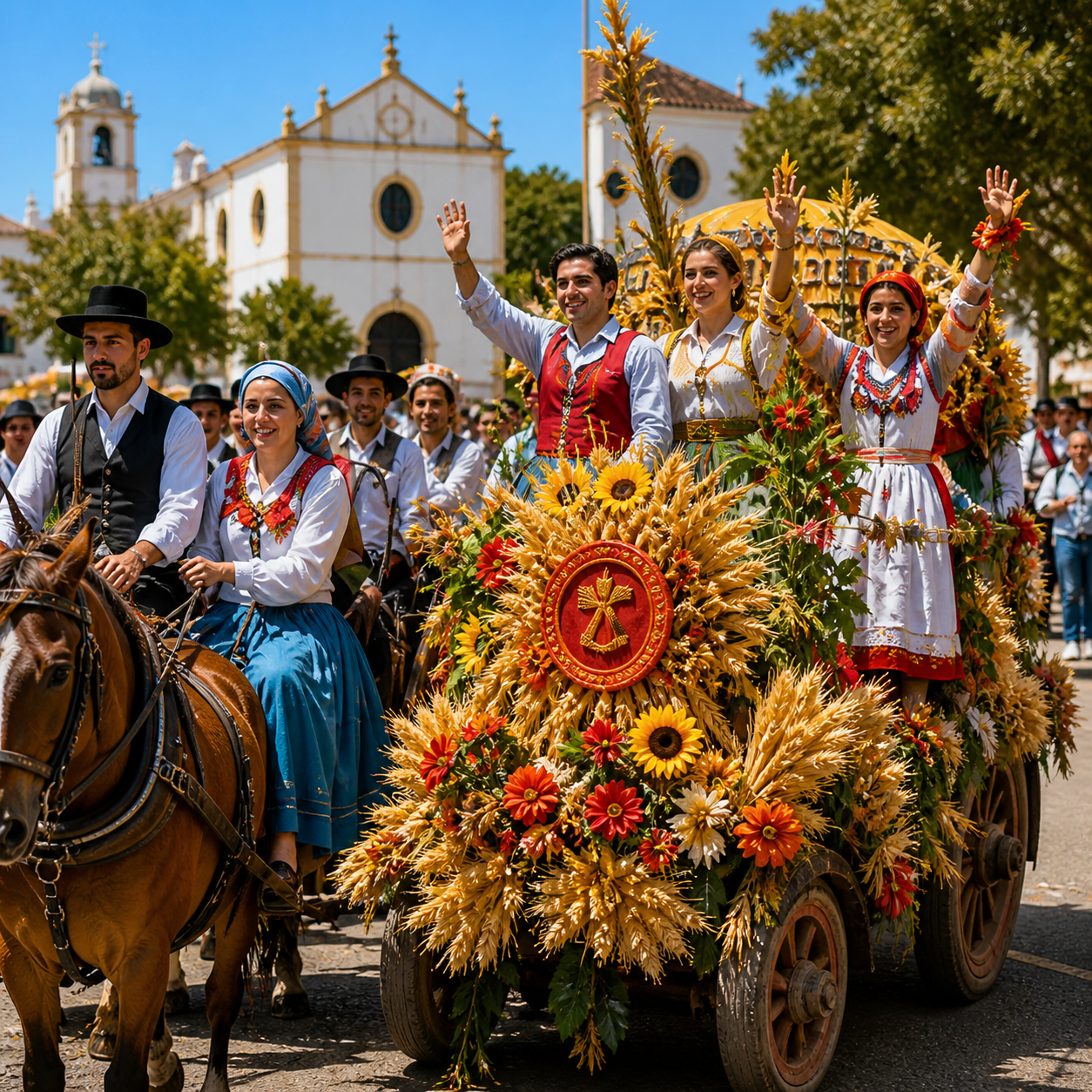 🌾 Wheat Festival 2026: A Living Tradition in Salir In 2026, the village of Salir, in the municipality of Loulé, will once again dress up to celebrate one of the most authentic and charismatic festivities in the Algarve: the Wheat Festival. Traditionally celebrated on Ascension Thursday, this festival is a hymn to the rural world, the land, and the harvests. 📅 Dates and Highlights Main Day: May 14, 2026 (Ascension Thursday). Event Period: Generally extends over three days, from May 14 to 16, 2026, with nighttime entertainment and concerts. 🚜 What to expect? The Wheat Festival is not just a tourist event; it is a reflection of the identity of the Serra do Caldeirão. Key highlights include: The Ethnographic Parade: The high point of the celebration, where tractors and animal-drawn carts parade decorated with scenes of agricultural life, from field work to local gastronomy. The "Wheat Flour Harvest": According to tradition, this is the day to gather the branch that symbolizes abundance. The branch should contain: Wheat ears: Bread (food). Poppies: Love (joy). Marigolds: Gold and silver (prosperity). Olive branches: Peace (light). Regional Gastronomy: Stalls with the best of the Algarve's interior: honey, chorizo, cheese, medronho brandy, and the famous regional sweets. Music and Folklore: Performances by local folk groups and renowned national artists to liven up the May nights.
