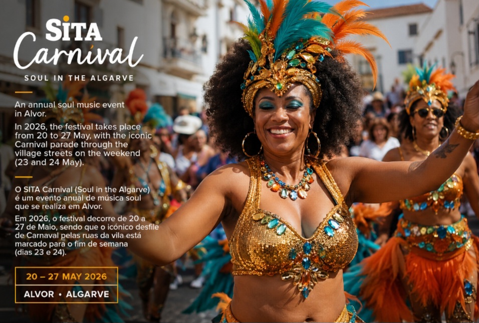 The SITA Carnival (Soul in the Algarve) is an annual soul music event held in Alvor. In 2026, the festival takes place from May 20th to 27th, with the iconic Carnival parade through the town's streets scheduled for the weekend (the 23rd and 24th).